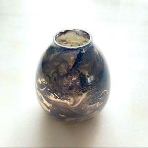 Home Decor | Marbled Metallic Vase